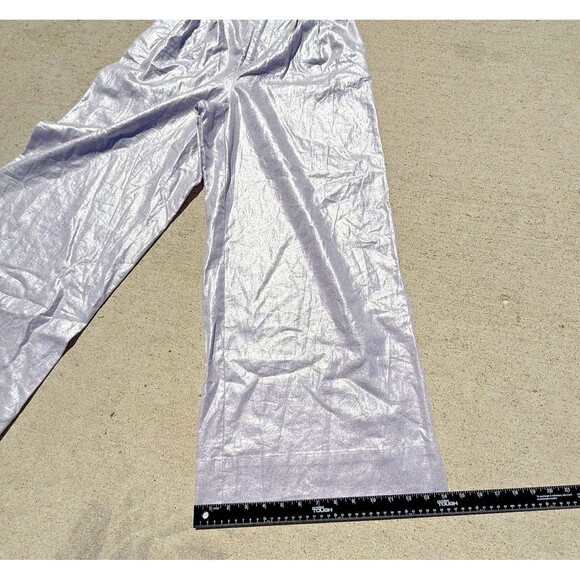 Jason Wu Lavender 2 Piece Wide Leg Pleated Pant Bow Crop Top NWT $425 Medium - Picture 4 of 14